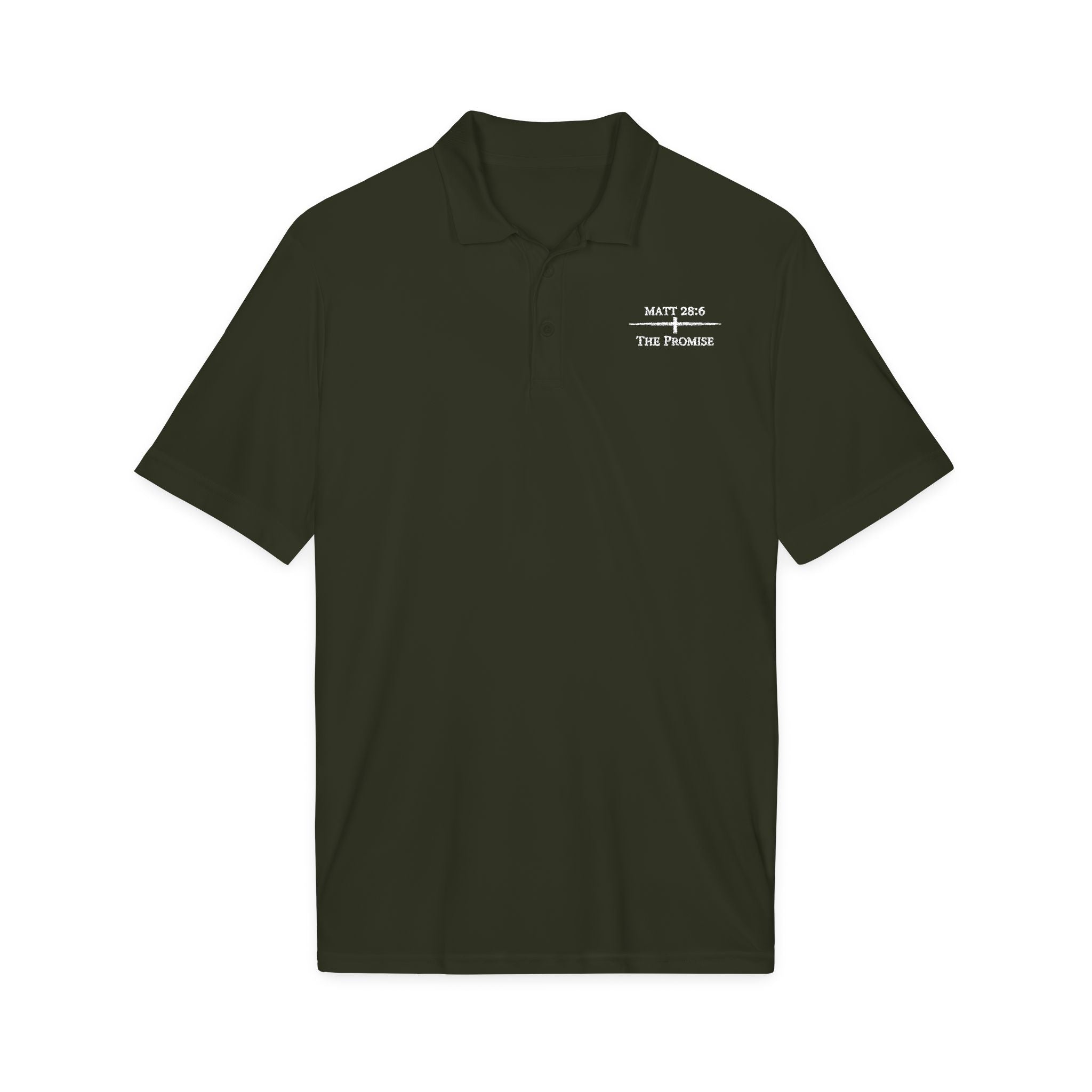 Matt 28:6 -- Embroidered Dress Polo   The Promise