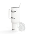 Faith > Fear — Psalm 56:3 Engraved 40oz Travel Mug | Insulated Koozie Tumbler with Handle | Christian Gift | The Foundation Collection