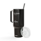 Faith > Fear — Psalm 56:3 Engraved 40oz Travel Mug | Insulated Koozie Tumbler with Handle | Christian Gift | The Foundation Collection