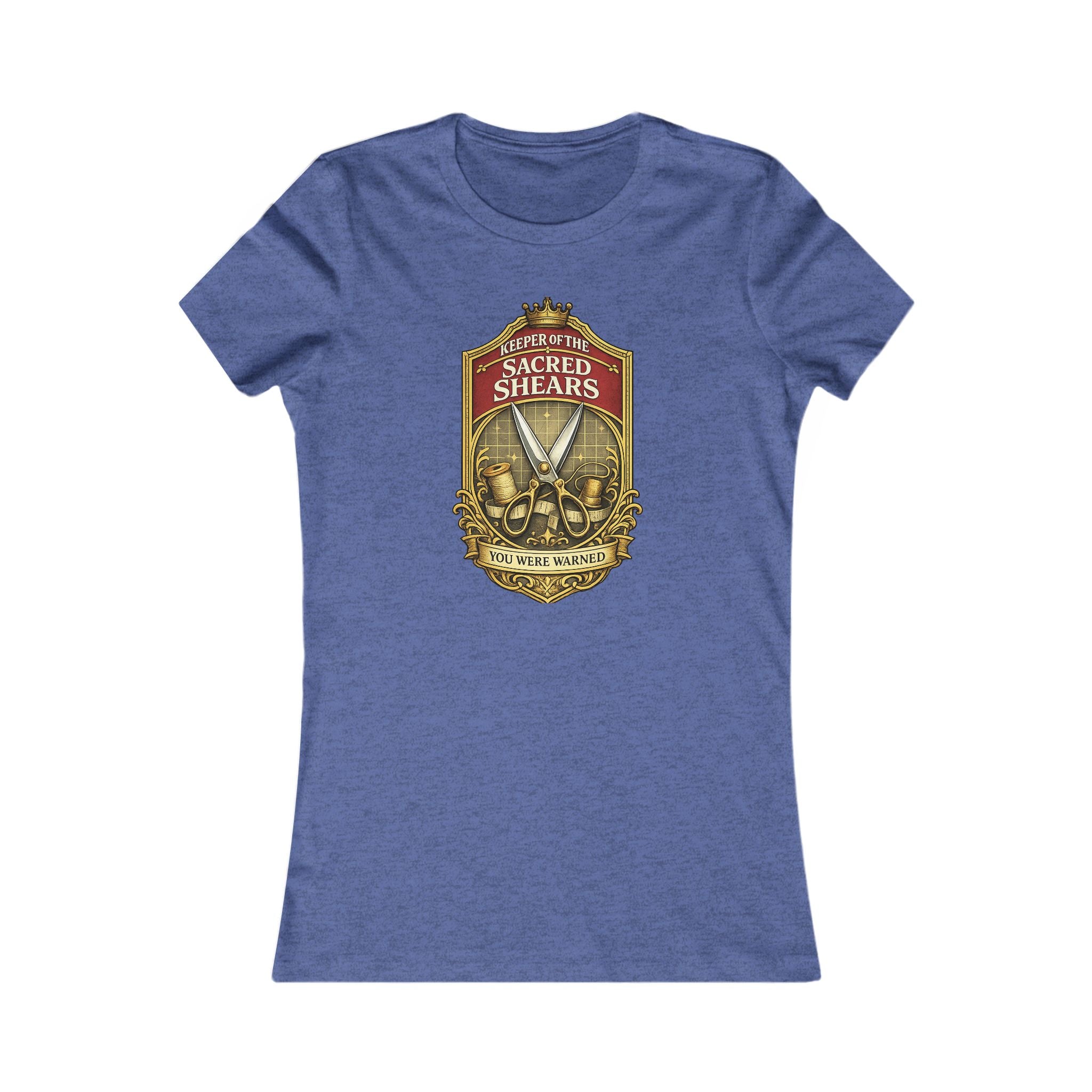 Sacred Shears Women's Tee — ("Consecrated For Fabric Only")