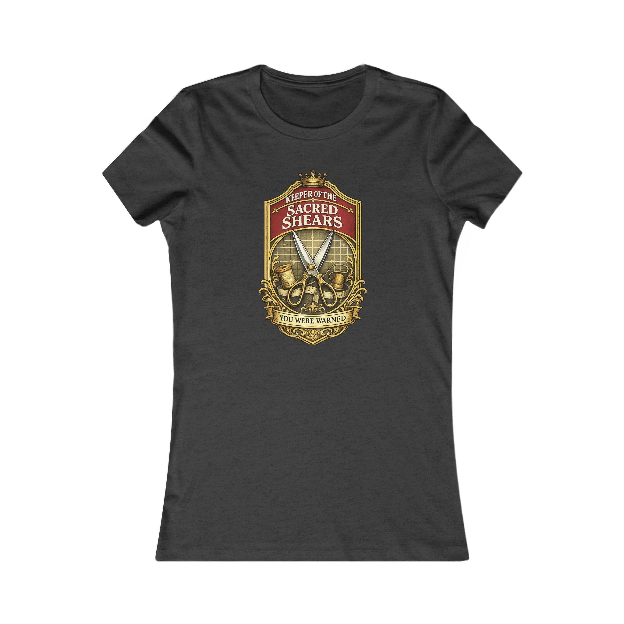 Sacred Shears Women's Tee — ("Consecrated For Fabric Only")