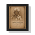 Twain on Getting Ahead -- Framed Vintage Literary Print -- The Author's Gallery