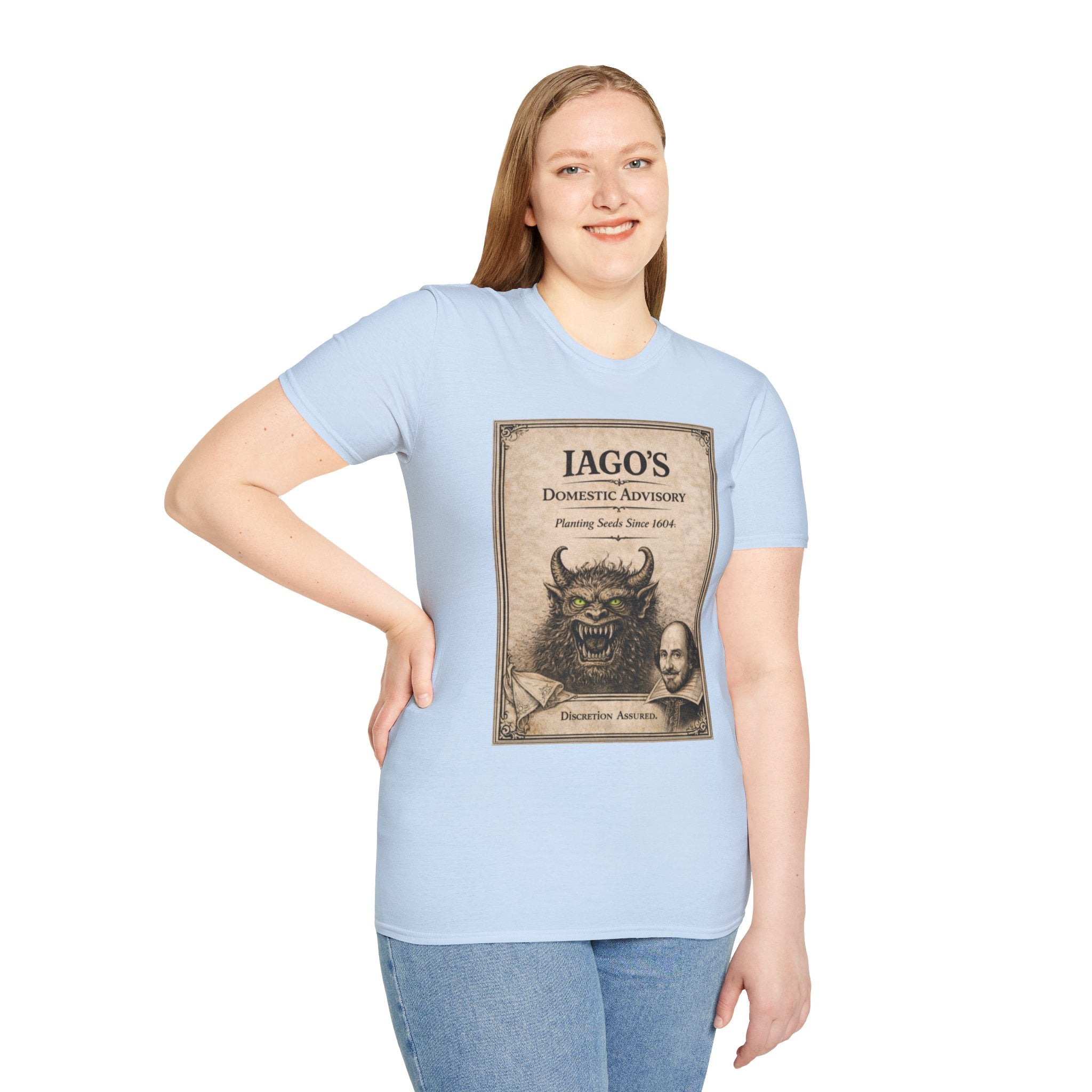 Iago’s Domestic Advisory T-Shirt – Vintage Literary Humor Tee