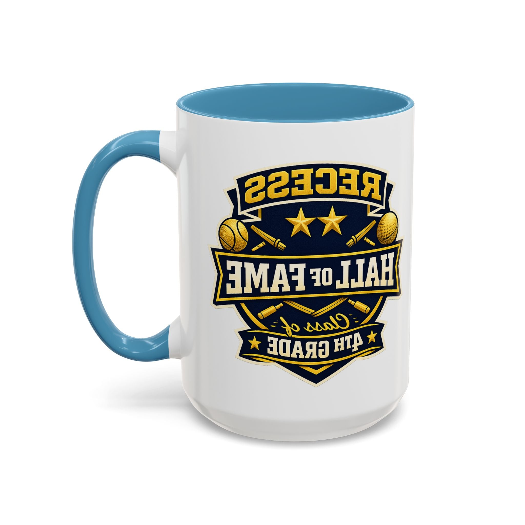 Recess Hall of Fame Coffee Mug — Class of 4th Grade Accent Mug (11/15oz)