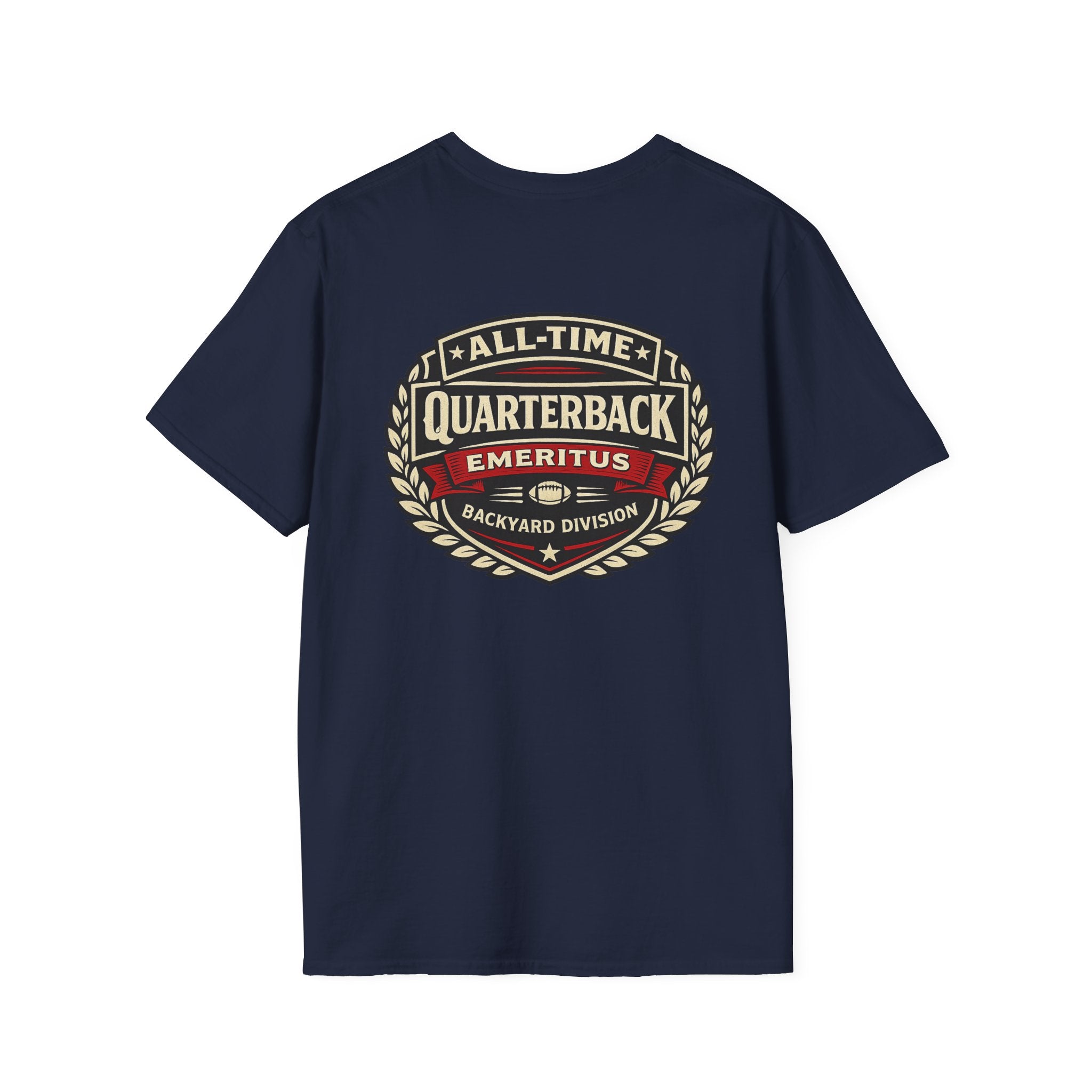 All-Time Quarterback Emeritus T-Shirt — Backyard Division Football Tee