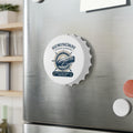 Hemingway Fishing Charters Metal Bottle Opener — "A Man Is Not Made for Defeat" Nautical Bar Accessory