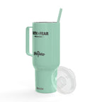 Faith > Fear — Psalm 56:3 Engraved 40oz Travel Mug | Insulated Koozie Tumbler with Handle | Christian Gift | The Foundation Collection