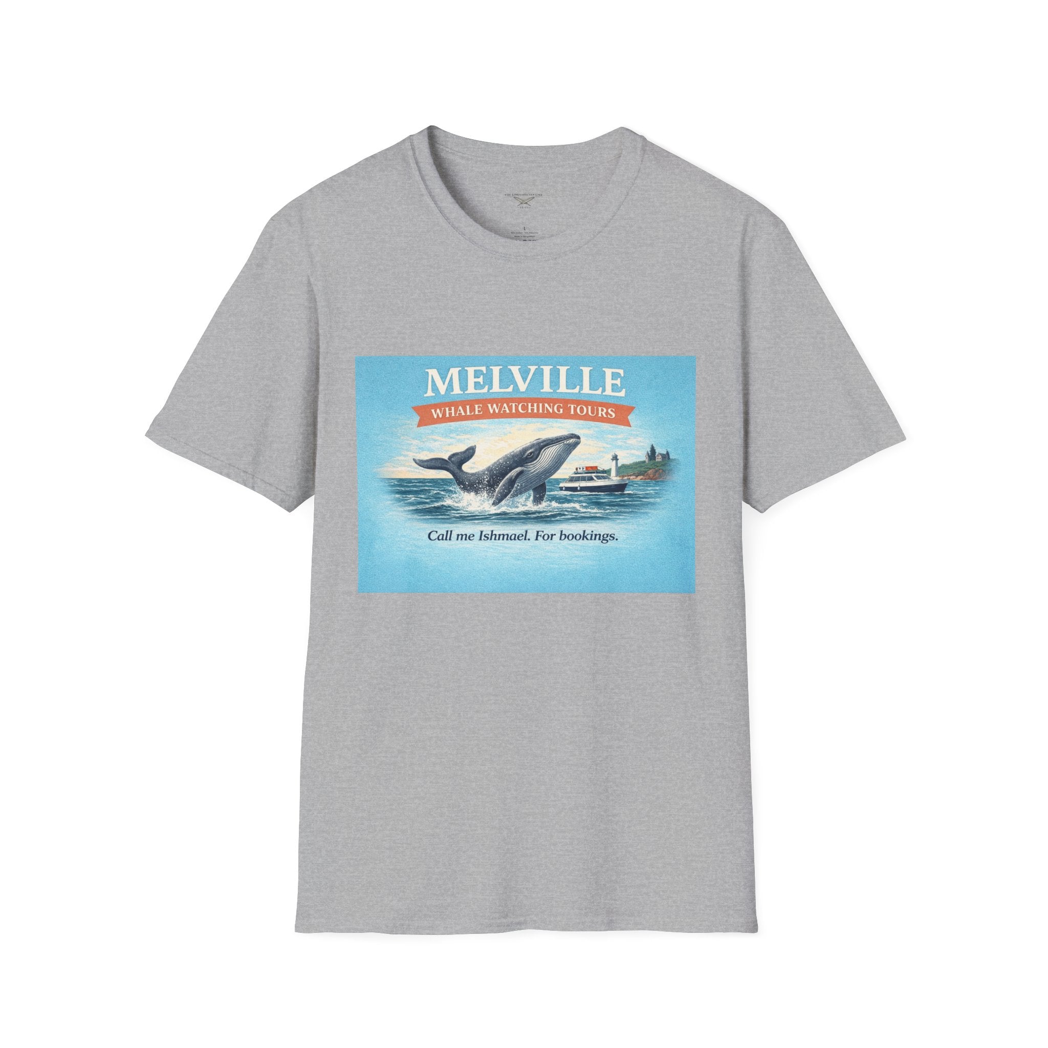 Melville Whale Watching T-Shirt — Vintage Literary Humor Tee