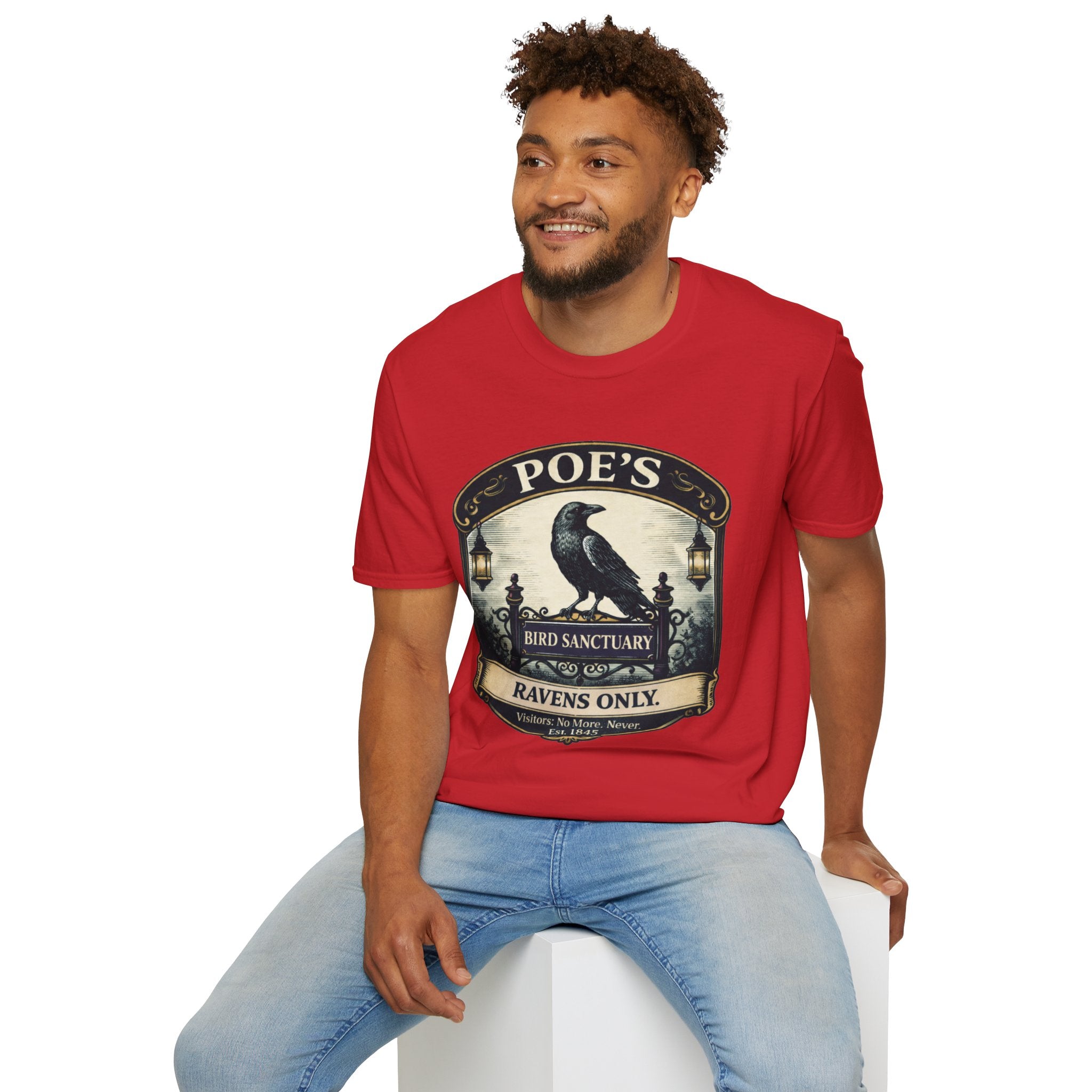 Poe’s Bird Sanctuary T-Shirt – Vintage Literary Humor Tee