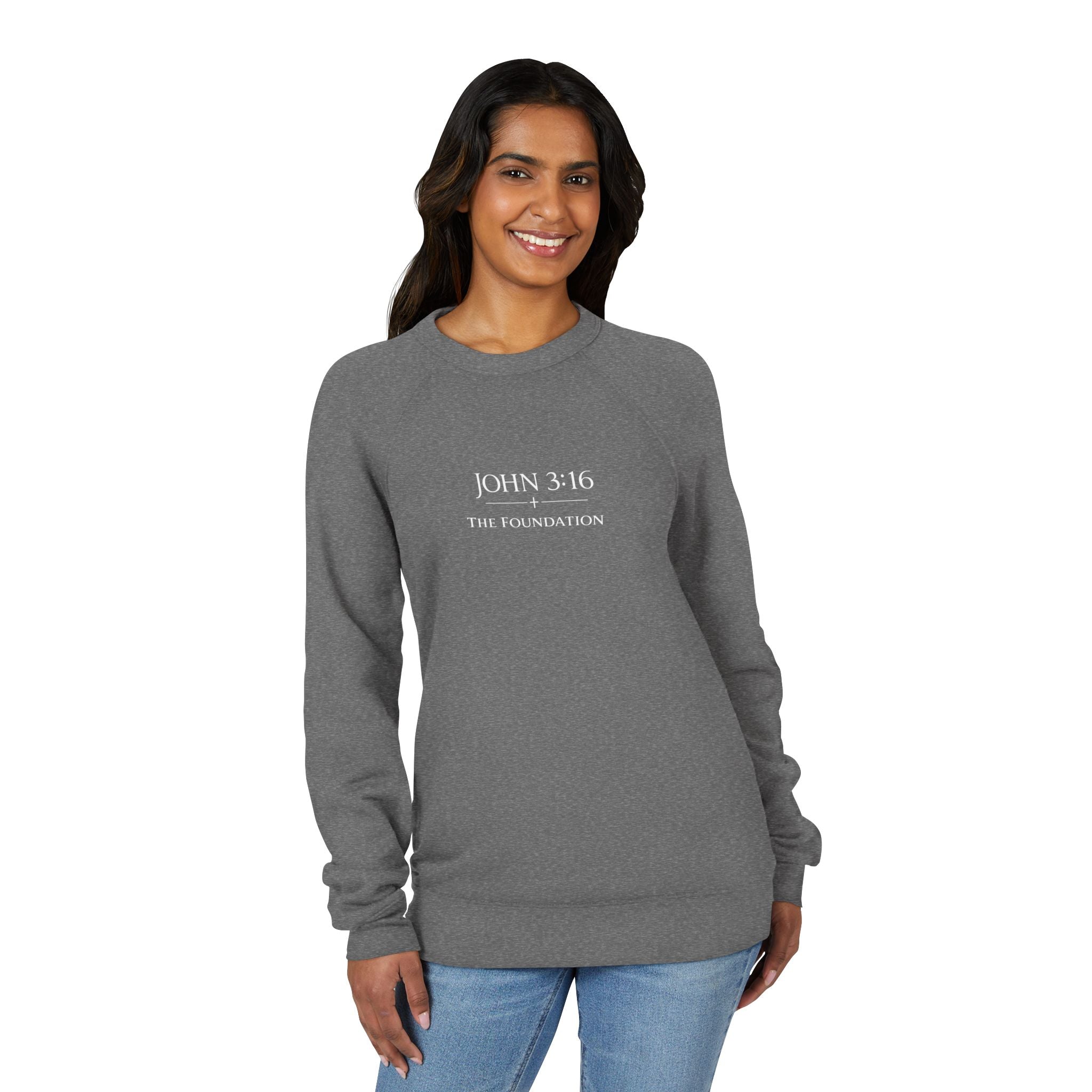 The Foundation — John 3:16 — Raglan Crewneck