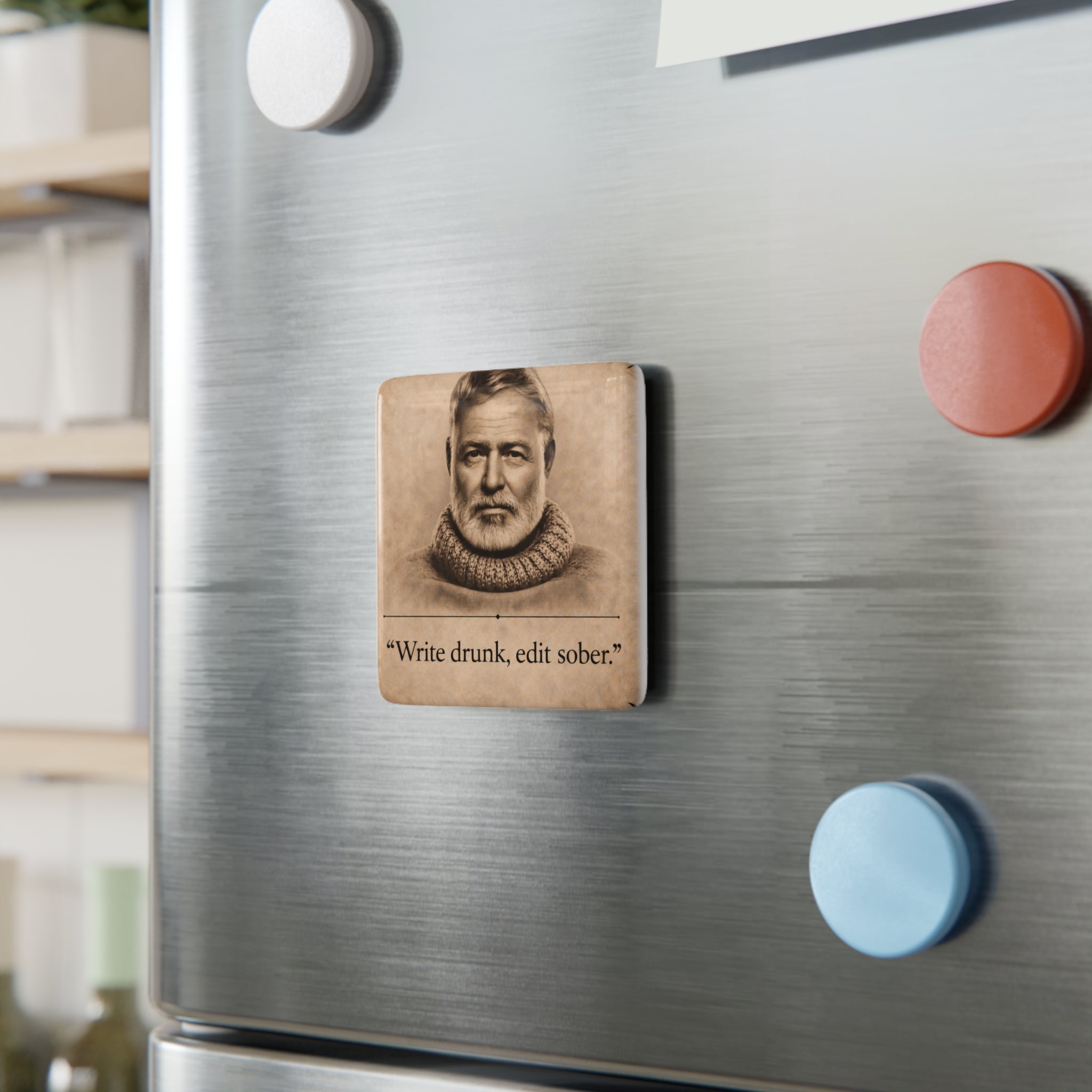 Ernest Hemingway — Porcelain Quote Magnet  From The Author’s Gallery