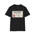 Hawthorne Embroidery T-Shirt - Vintage Literary Humor Tee