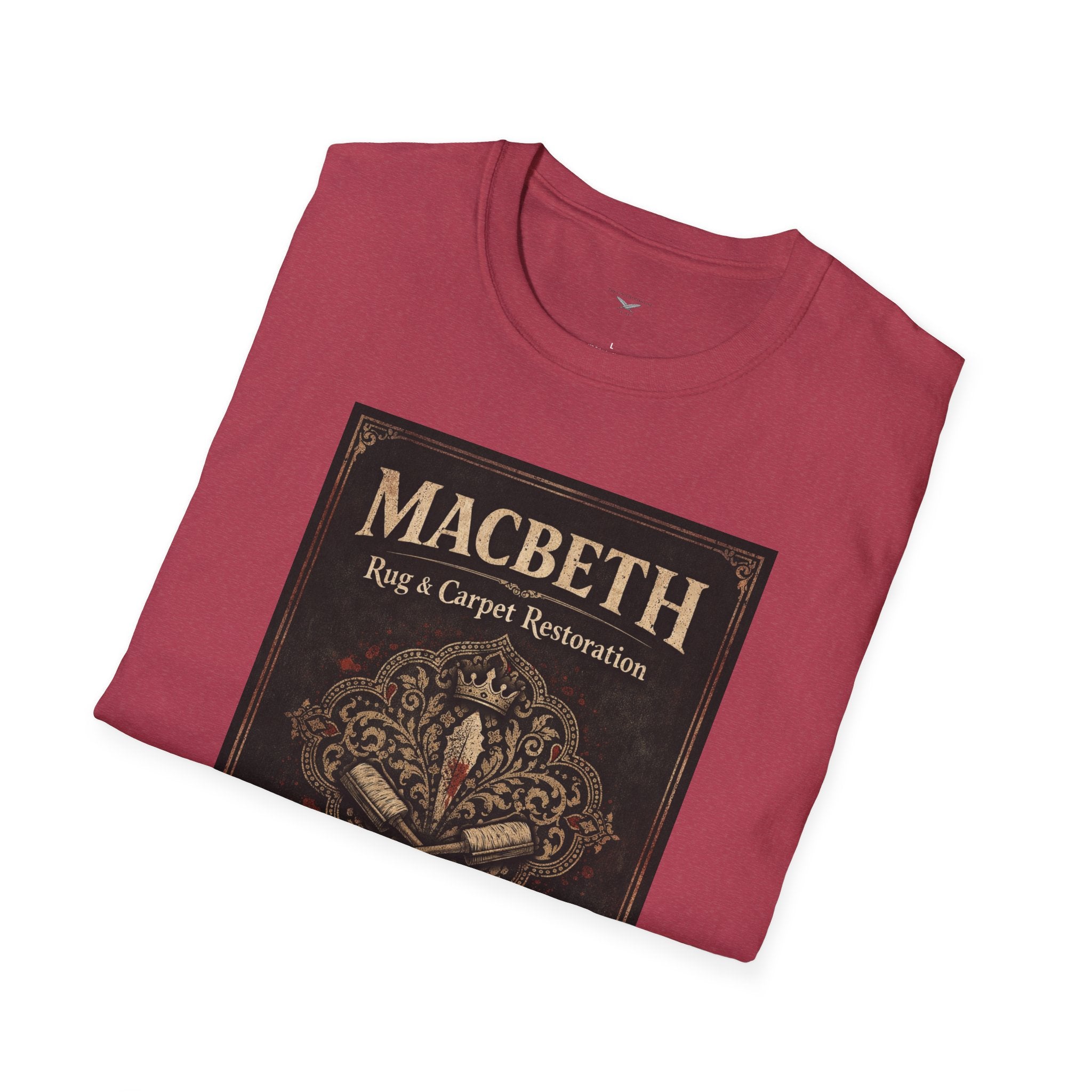 Macbeth Rug & Carpet Restoration T-Shirt — Vintage Literary Humor Tee