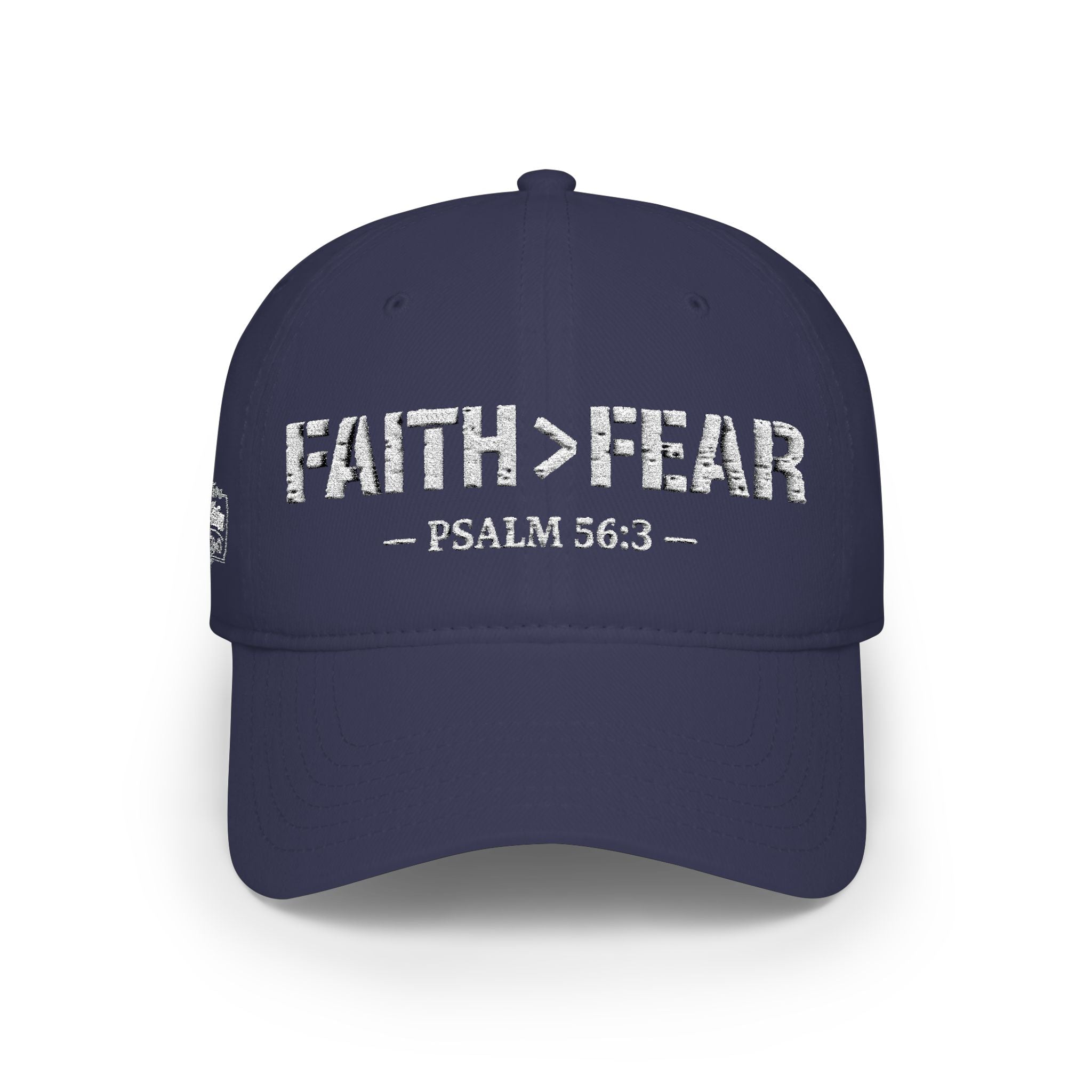 Faith > Fear — Psalm 56:3 — Embroidered Cap | The Foundation Collection (Dark Colors)