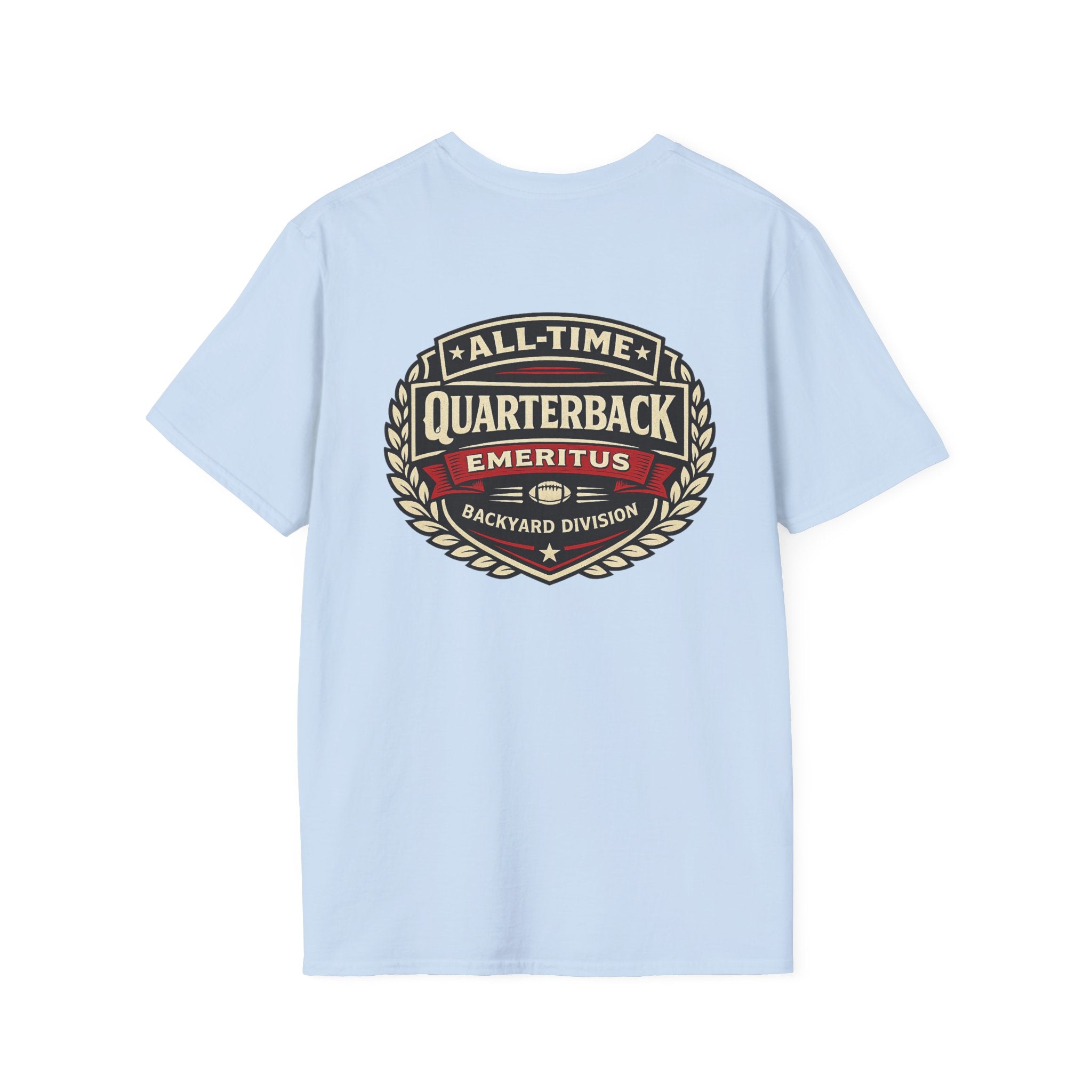 All-Time Quarterback Emeritus T-Shirt — Backyard Division Football Tee