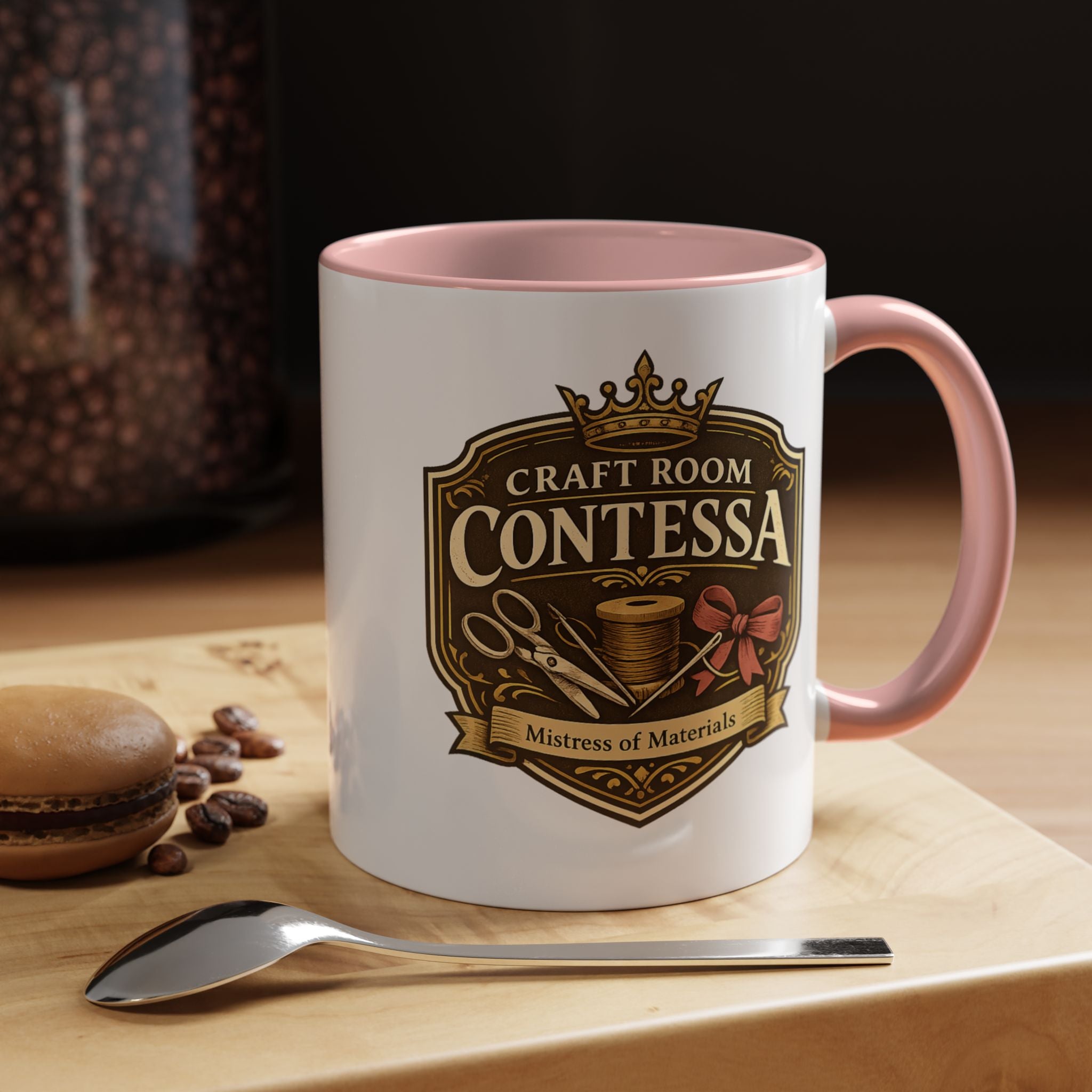 Contessa Craft Room Coffee Mug — "Craft Room Contessa: Mistress of Materials" Accent Mug