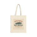 Sam Clemens' Raft Rentals Canvas Carry-All -- Vintage Literary Humor