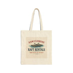 Sam Clemens' Raft Rentals Canvas Carry-All -- Vintage Literary Humor