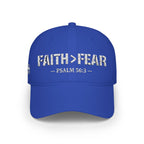 Faith > Fear — Psalm 56:3 — Embroidered Cap | The Foundation Collection (Dark Colors)