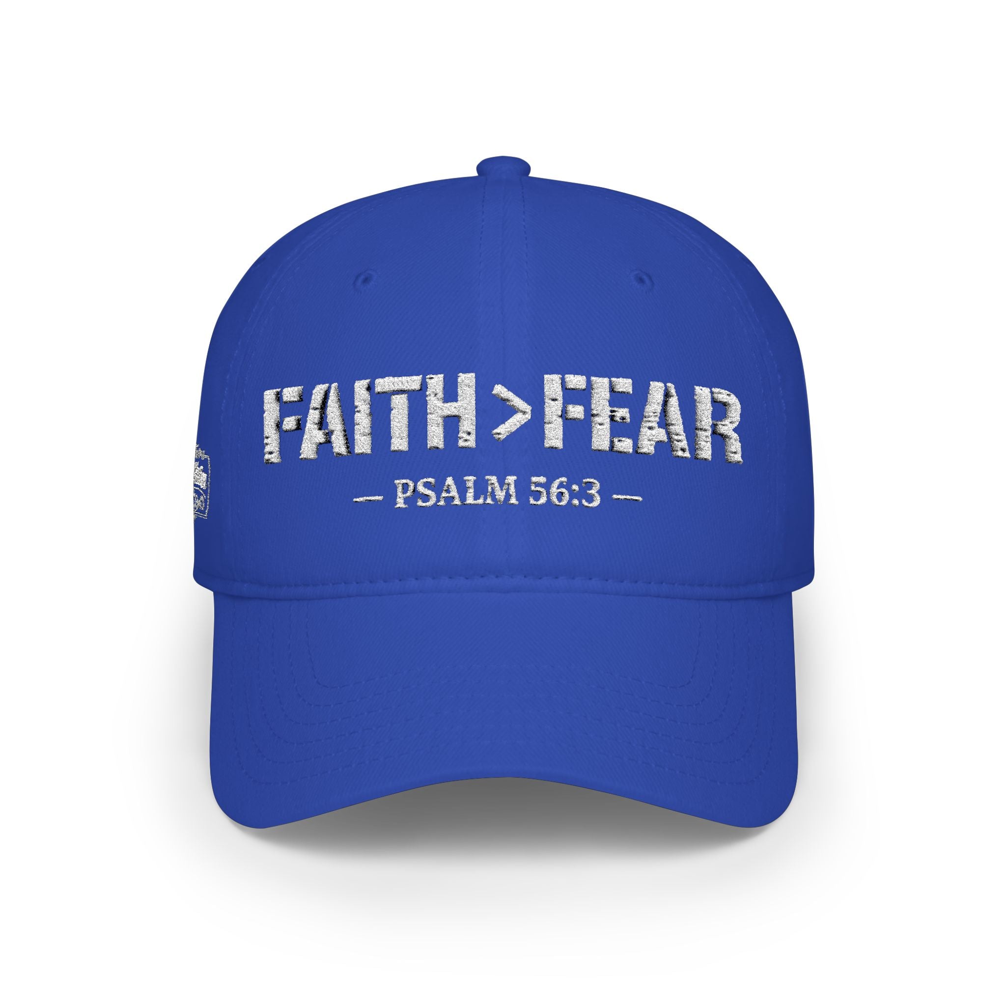 Faith > Fear — Psalm 56:3 — Embroidered Cap | The Foundation Collection (Dark Colors)