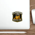 Flahridah Squatch Life Die-Cut Sticker — Bigfoot Mascot Camping Decal