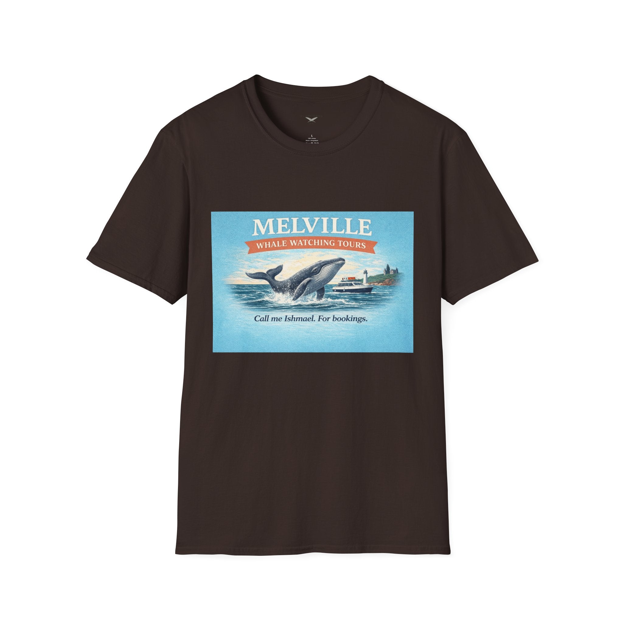 Melville Whale Watching T-Shirt — Vintage Literary Humor Tee