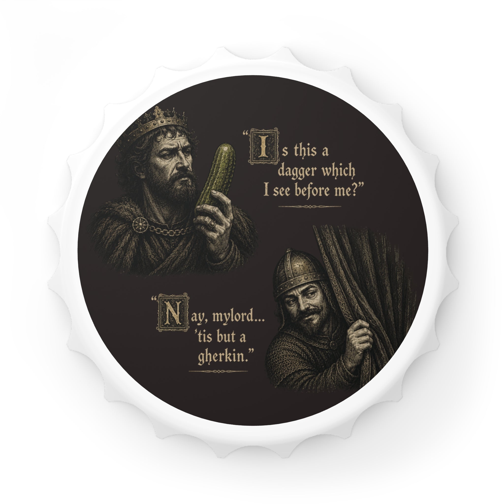 Macbeth Bottle Opener.  From The Linguistician Line