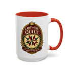Lady of the Quilt Accent Coffee Mug — 'Legacy in Every Stitch' Quilting Gift