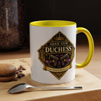 Glue Gun Duchess Coffee Mug — "Her Bond Is Permanent" Accent Ceramic Mug