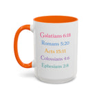 GRACE — Pastel Scripture Typography Mug  -- The Foundation Collection (15 oz)