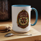 Lady of the Quilt Accent Coffee Mug — 'Legacy in Every Stitch' Quilting Gift