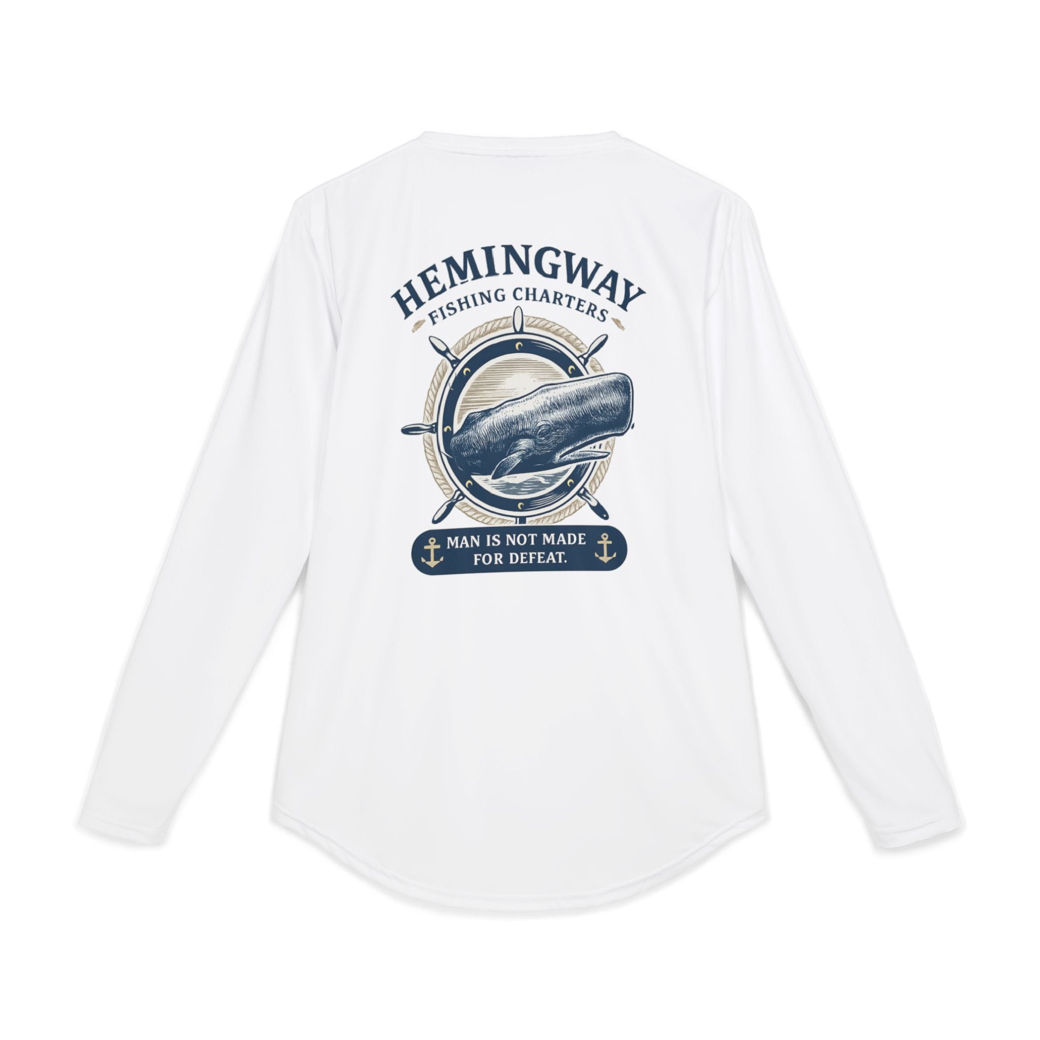 Hemingway Fishing Charters Long Sleeve UV Shirt – Vintage Literary Humor Apparel
