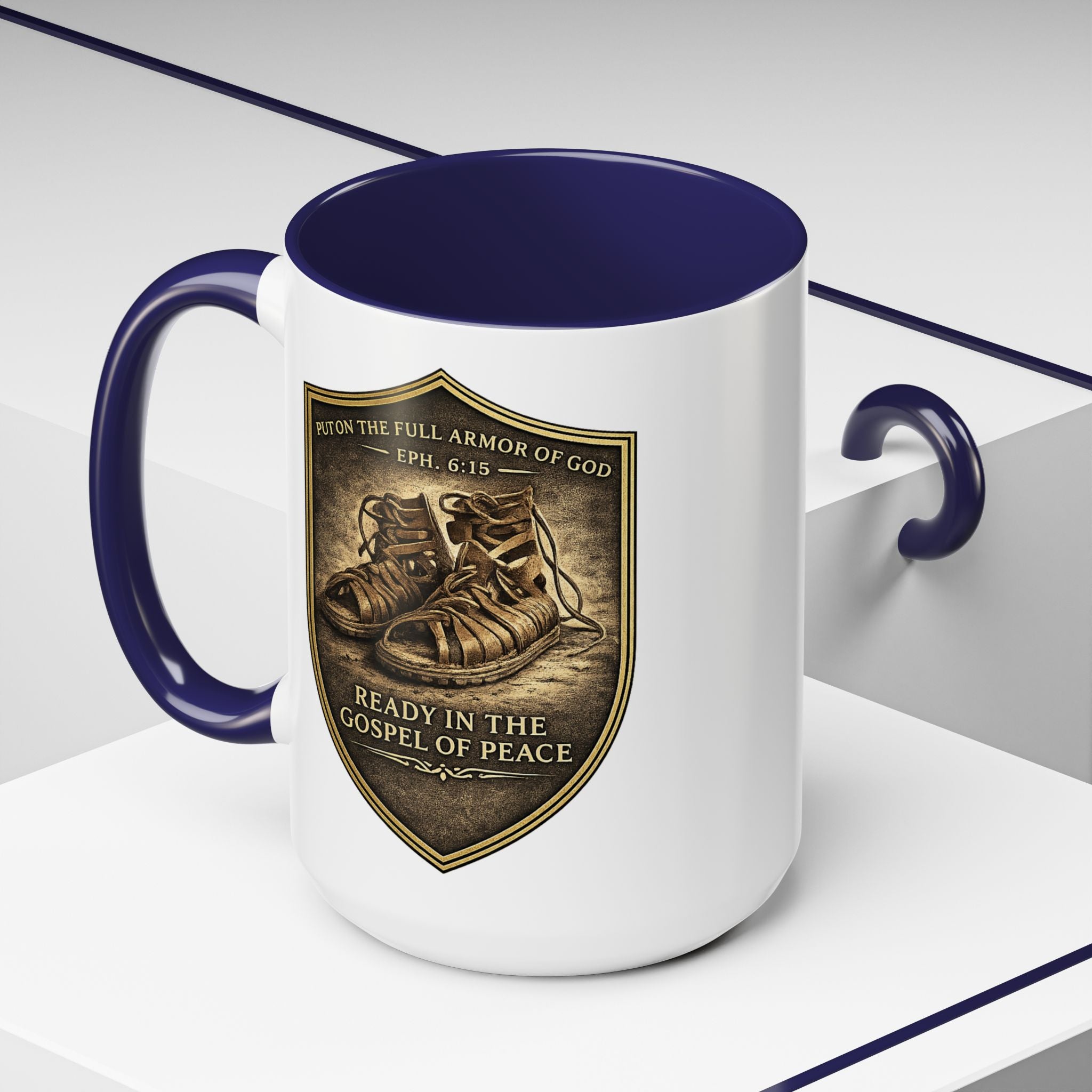 Ephesians 6:15 Coffee Mug — The Foundation Collection (15 oz)