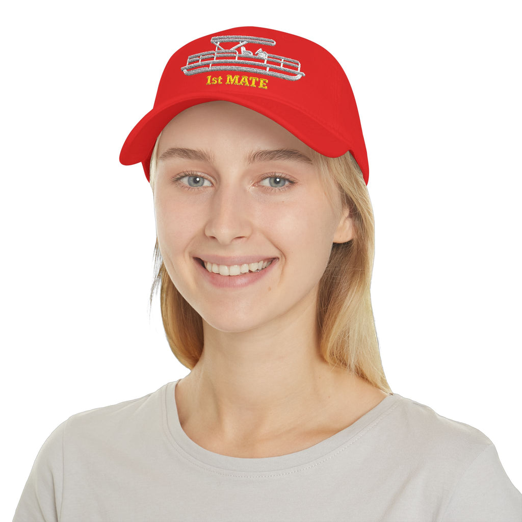 Pontoon Boat 1st Mate Embroidered Low Profile Baseball Cap