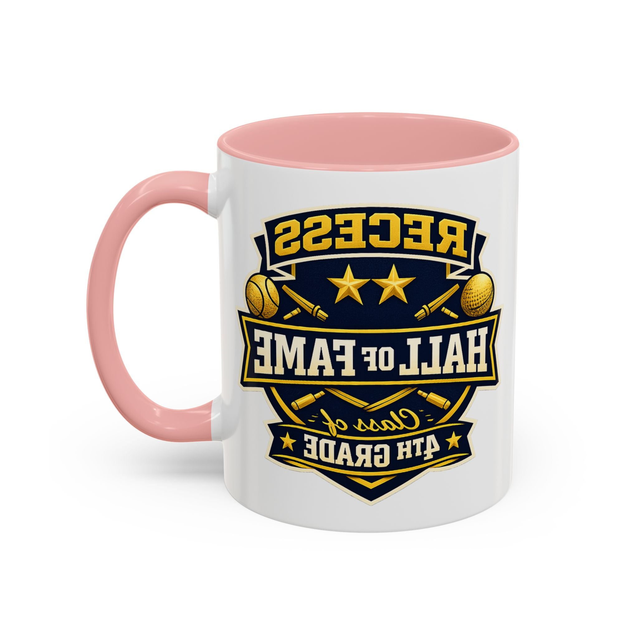 Recess Hall of Fame Coffee Mug — Class of 4th Grade Accent Mug (11/15oz)