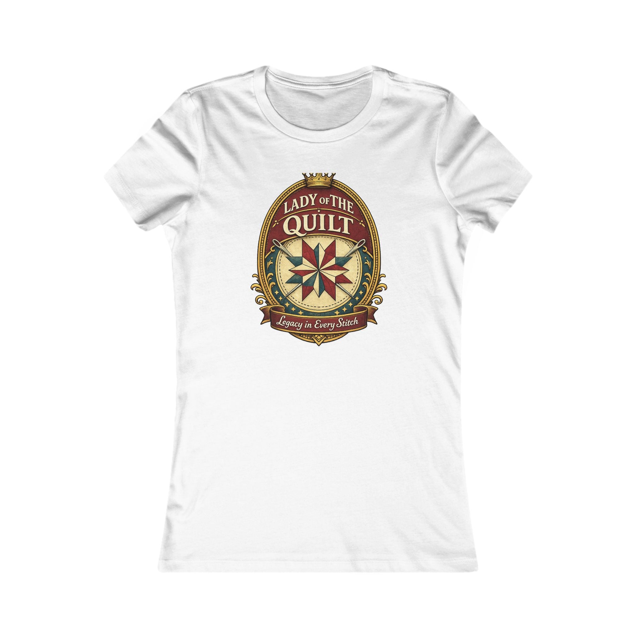 Lady of the Quilt Women's Tee – "Measured, Cut, Perfect" Quilting Shirt