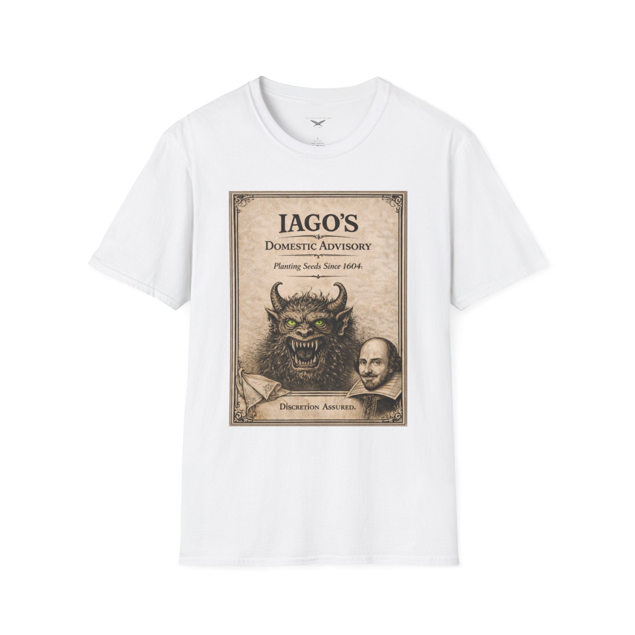 Iago’s Domestic Advisory T-Shirt – Vintage Literary Humor Tee