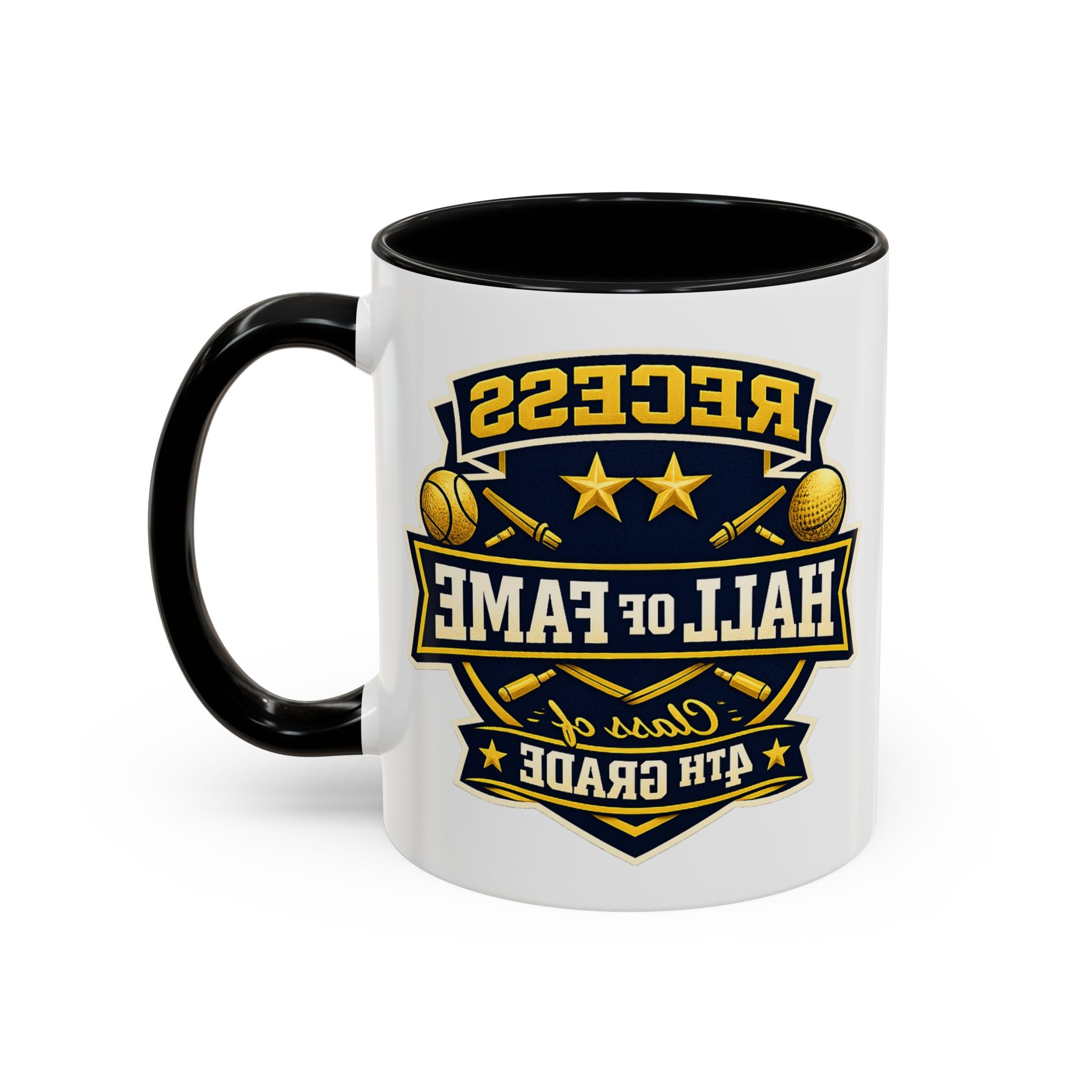 Recess Hall of Fame Coffee Mug — Class of 4th Grade Accent Mug (11/15oz)
