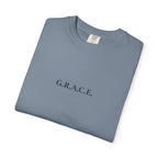 'G.R.A.C.E.' Front Print with Scripture References Back (Christian Faith Tee)