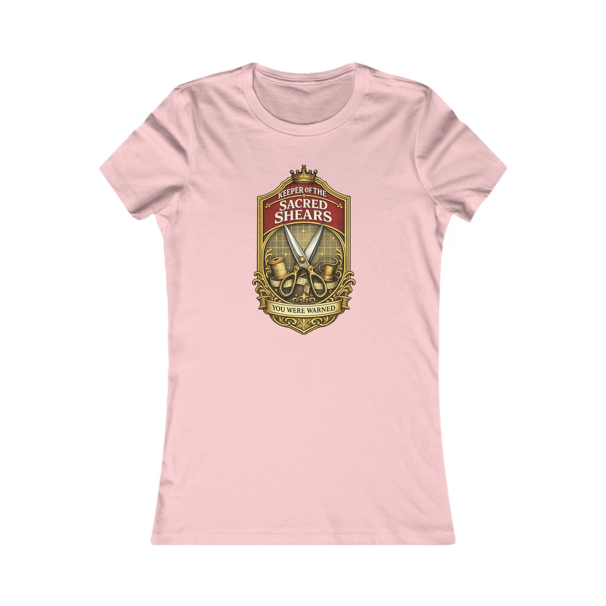 Sacred Shears Women's Tee — ("Consecrated For Fabric Only")