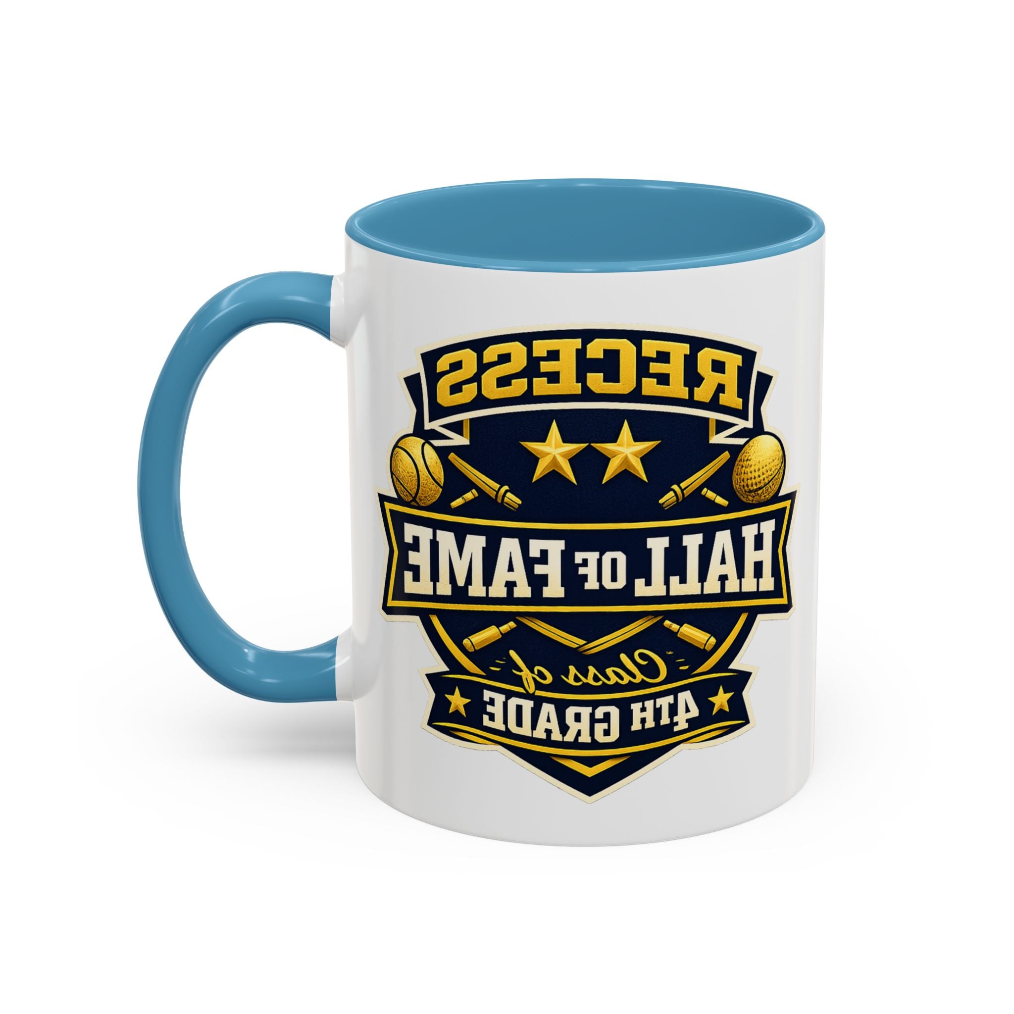 Recess Hall of Fame Coffee Mug — Class of 4th Grade Accent Mug (11/15oz)