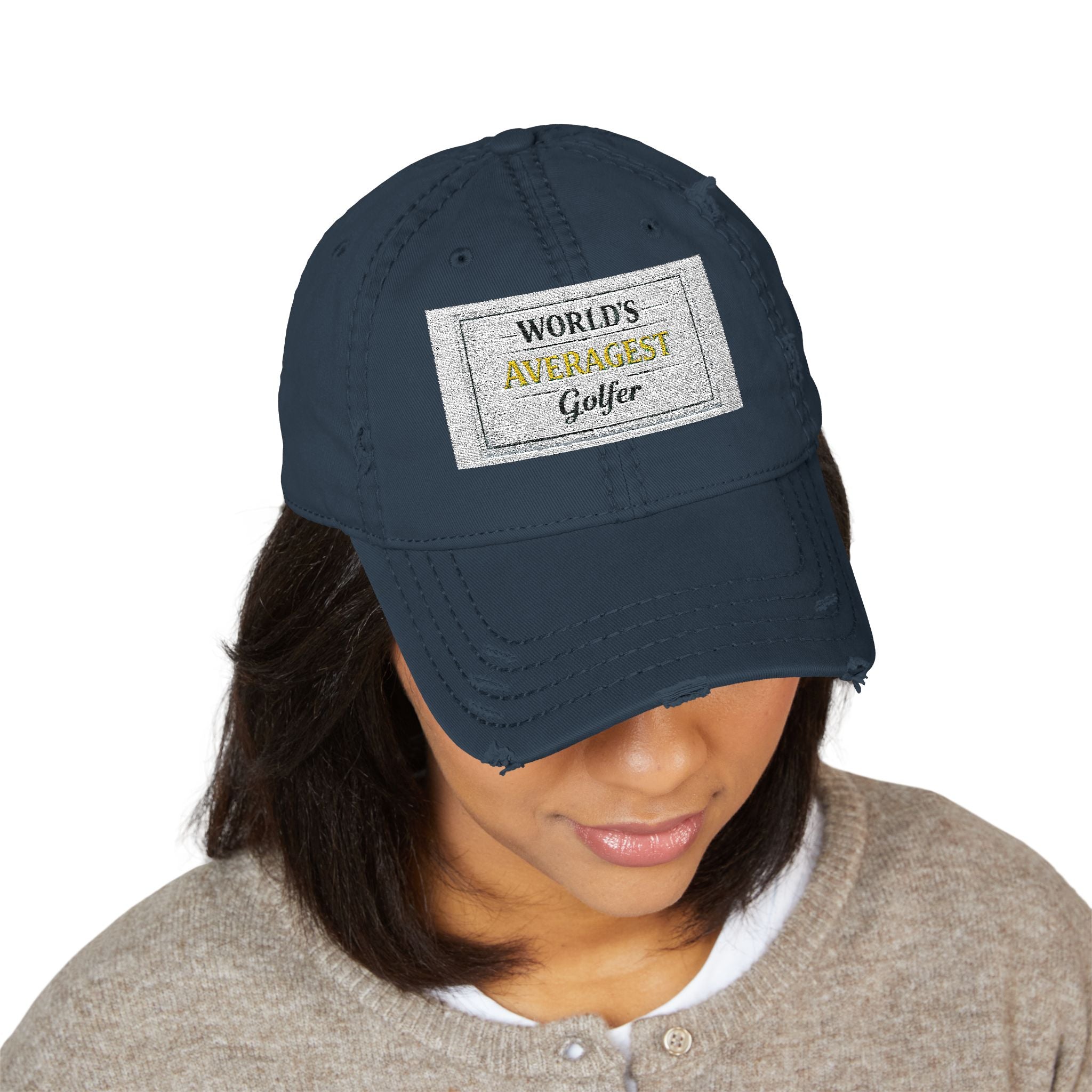 World's Averagest Golfer Distressed Dad Hat