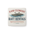 Sam Clemens’ Raft Rentals — Porcelain Magnet:  From The Author’s Gallery
