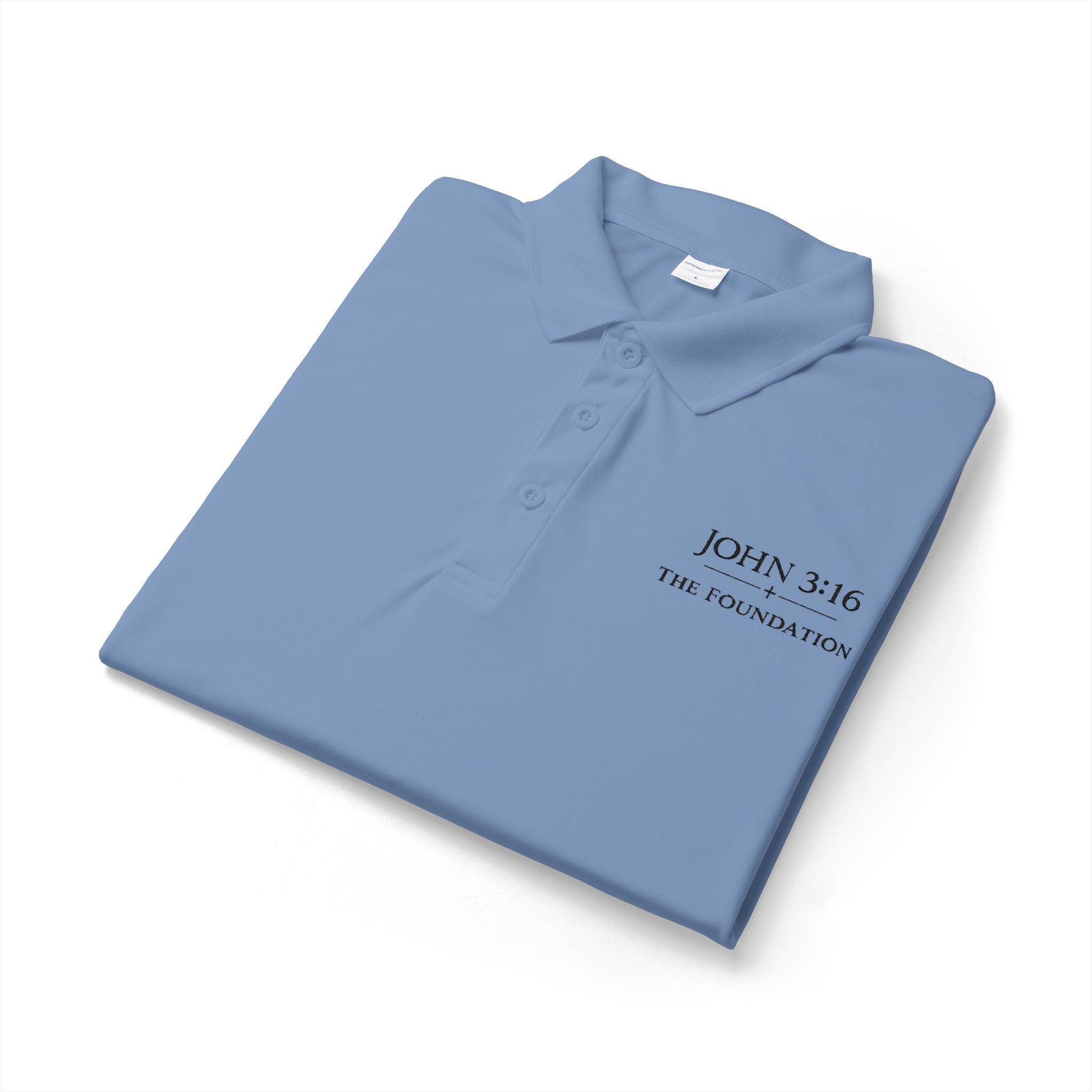 John 3:16 — Embroidered Polo   The Foundation Collection (Light colors)