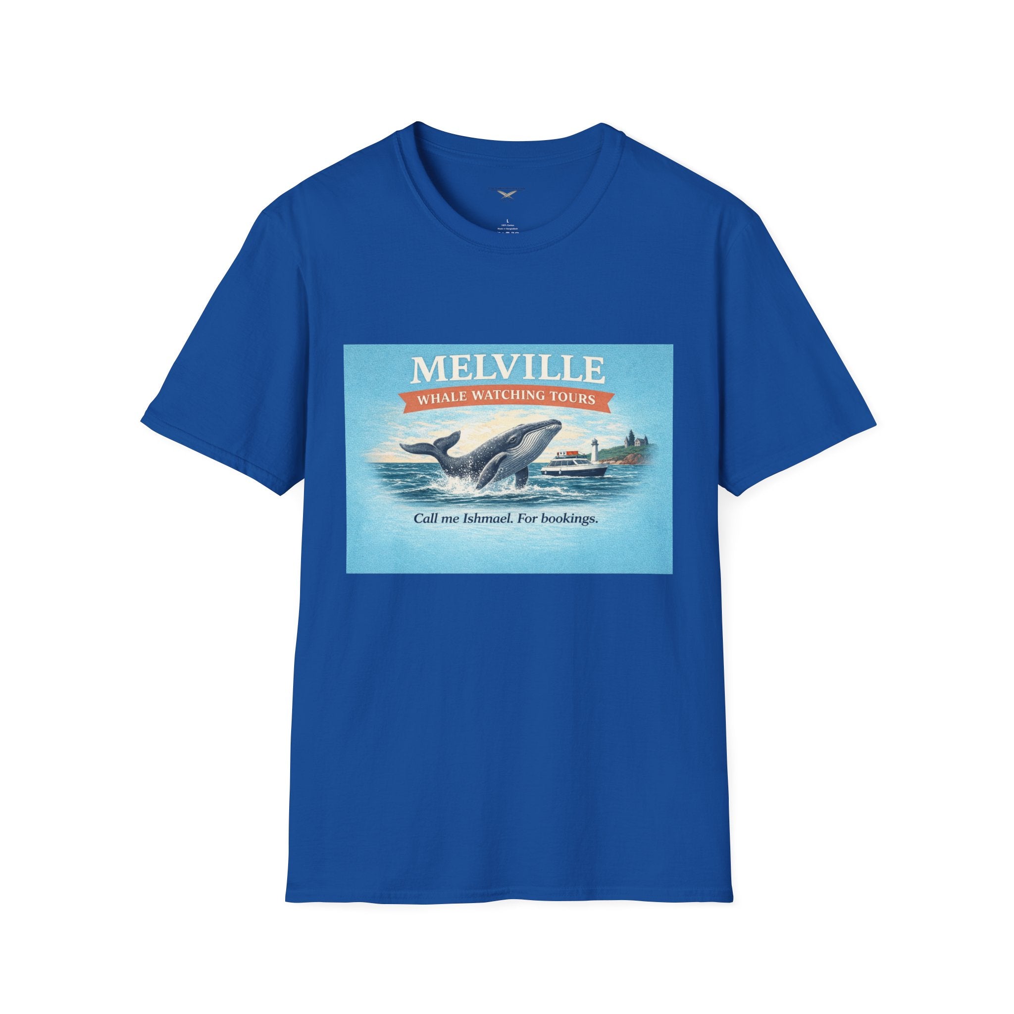 Melville Whale Watching T-Shirt — Vintage Literary Humor Tee