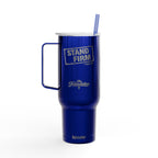 Stand Firm — Galatians 5:1 Engraved 40oz Travel Mug | Insulated Koozie Tumbler with Handle | Christian Faith Gift | The Foundation Collection