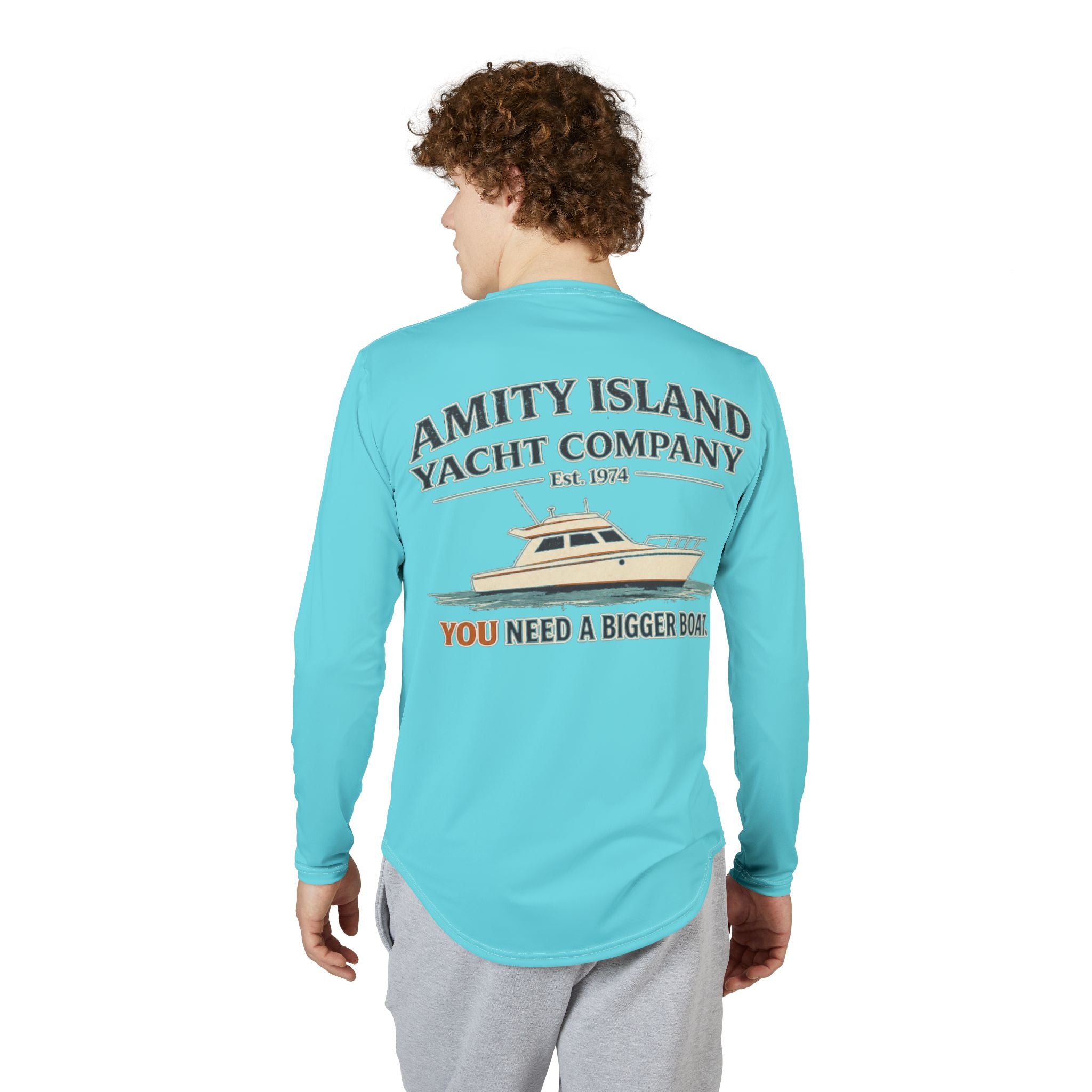 Amity Island Yacht Company — “You Need a Bigger Boat” Long Sleeve UV Fishing Shirt