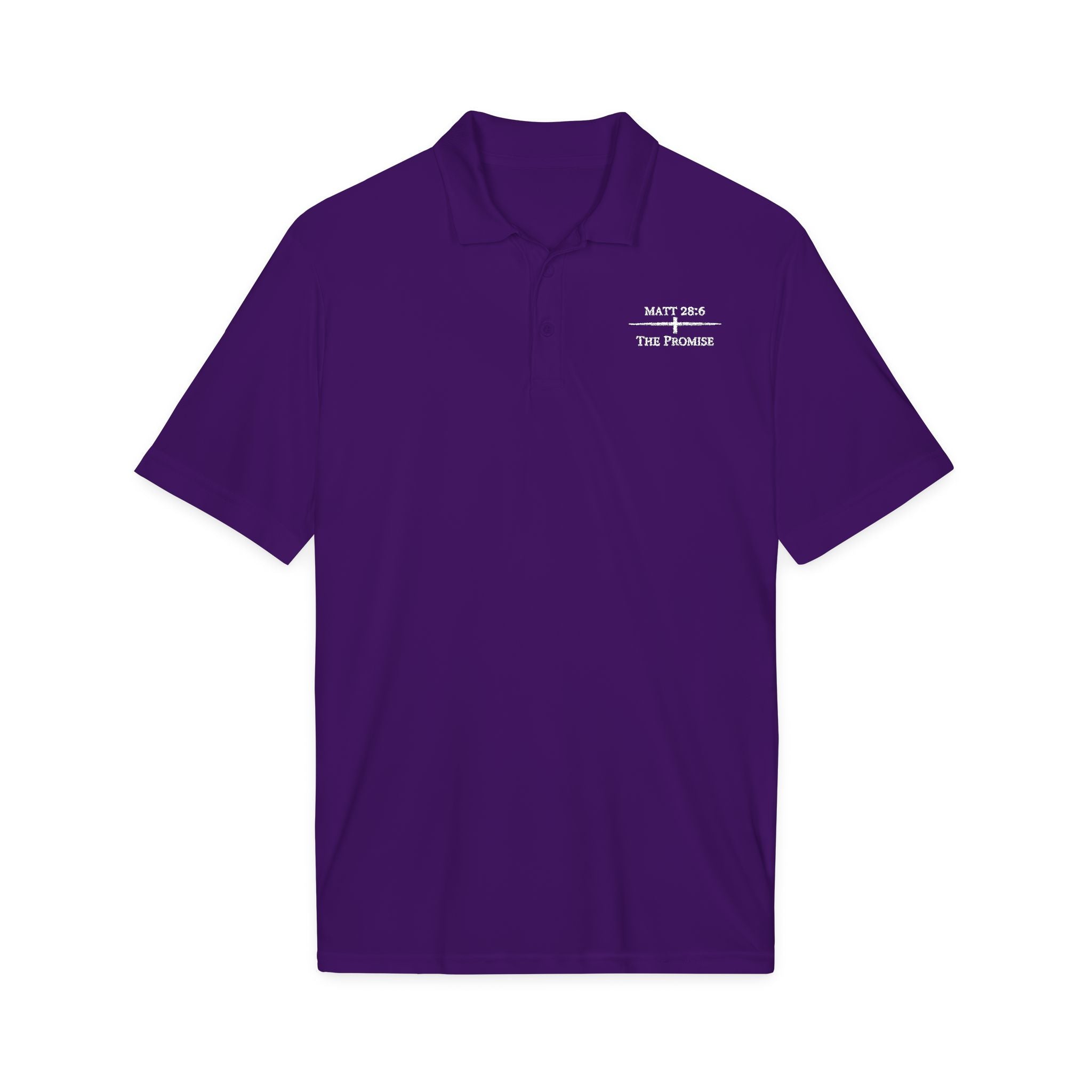 Matt 28:6 -- Embroidered Dress Polo   The Promise