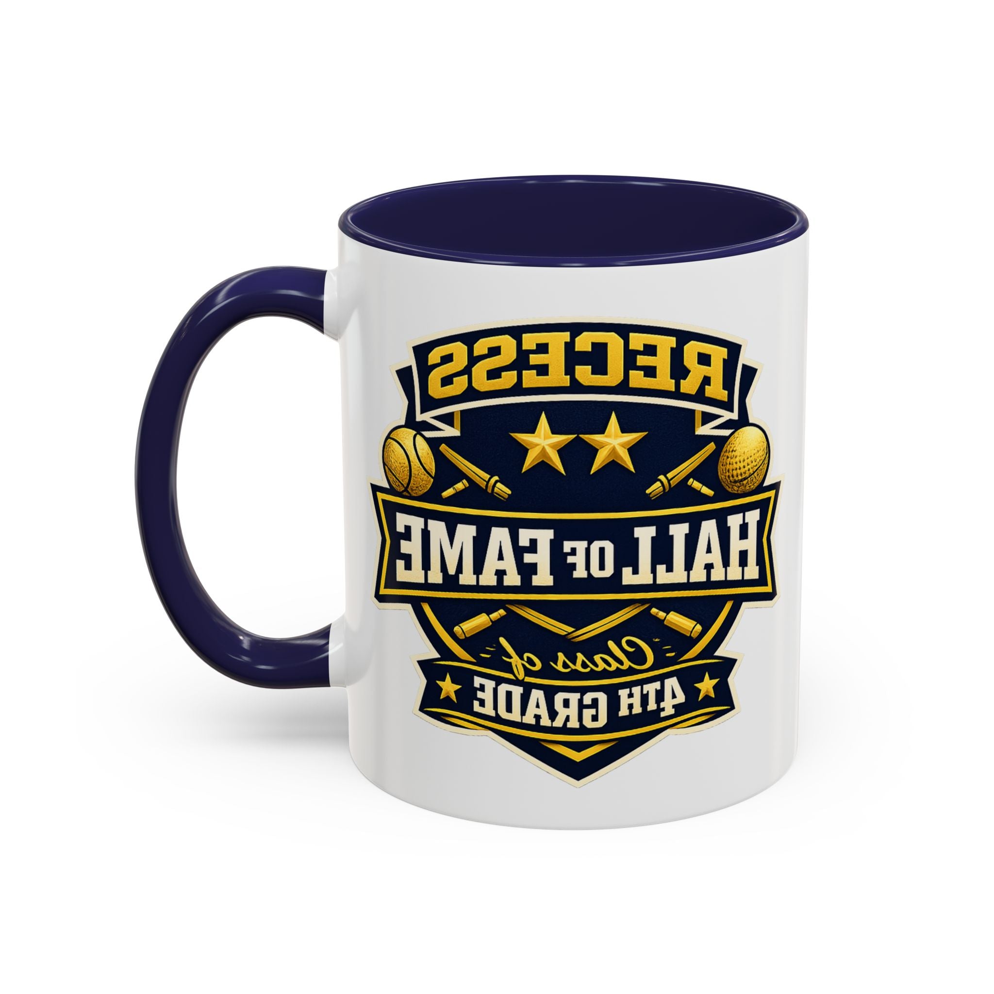 Recess Hall of Fame Coffee Mug — Class of 4th Grade Accent Mug (11/15oz)