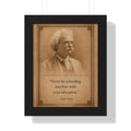 Twain on Schooling -- Framed Vintage Literary Print -- The Author's Gallery
